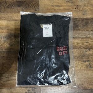 Gallery Dept Black Tee with Red Accents